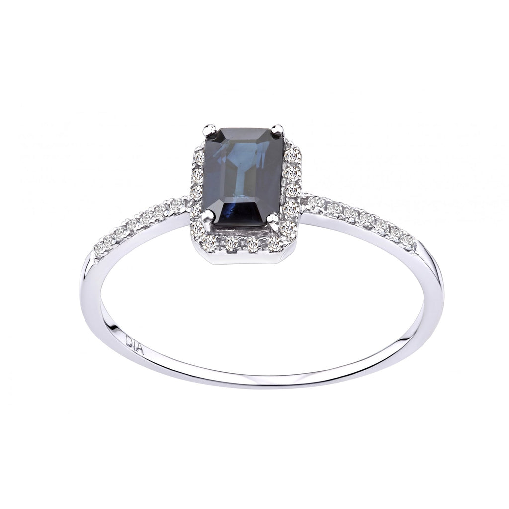 Octagon Blue Sapphire - detail view | Prime Jewellery