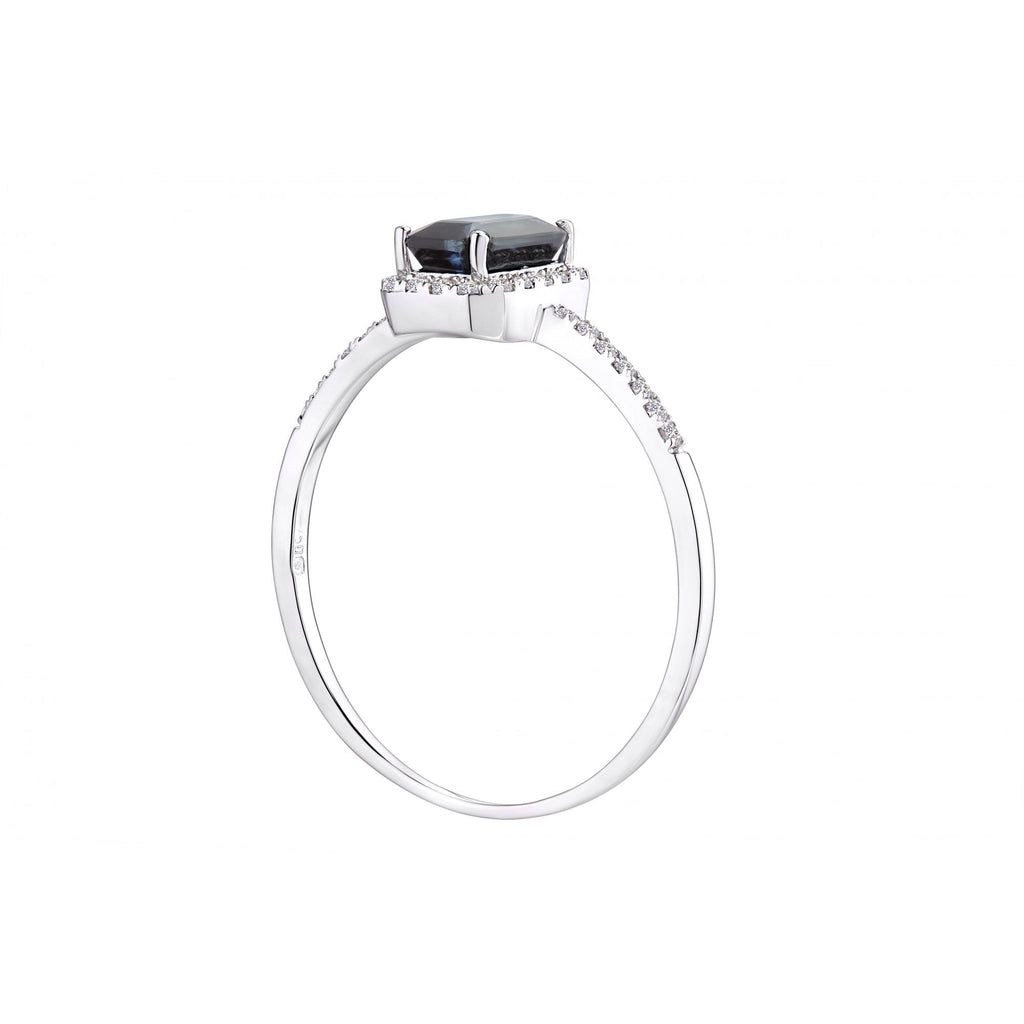 Octagon Blue Sapphire - detail view | Prime Jewellery