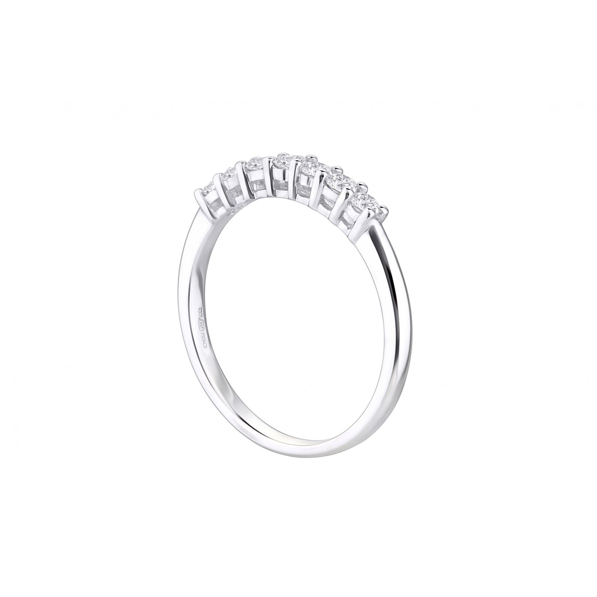 18ct White Gold 0.33 Carat Natural Diamond 7 Stone Eternity Ring