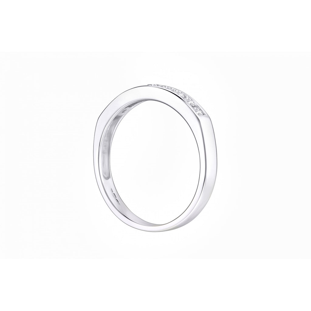 Platinum 0.33 Carat Natural Diamond Channel Set Eternity Band Ring