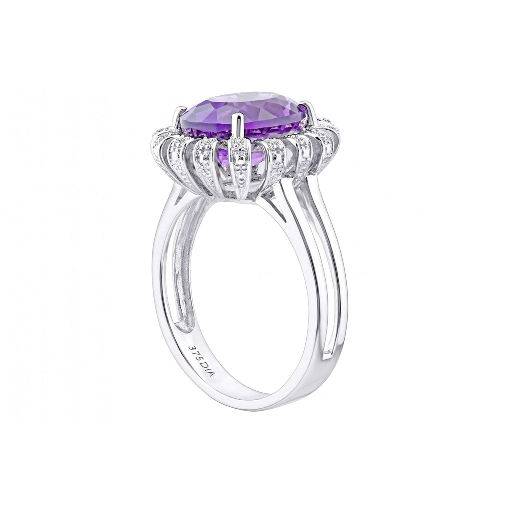 Amethyst and Diamond - detail view | Prime Jewellery