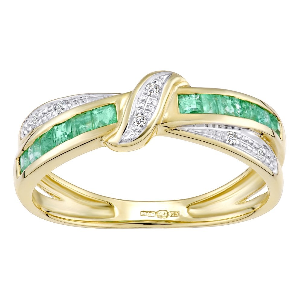 Square Emerald and - detail view | Prime Jewellery