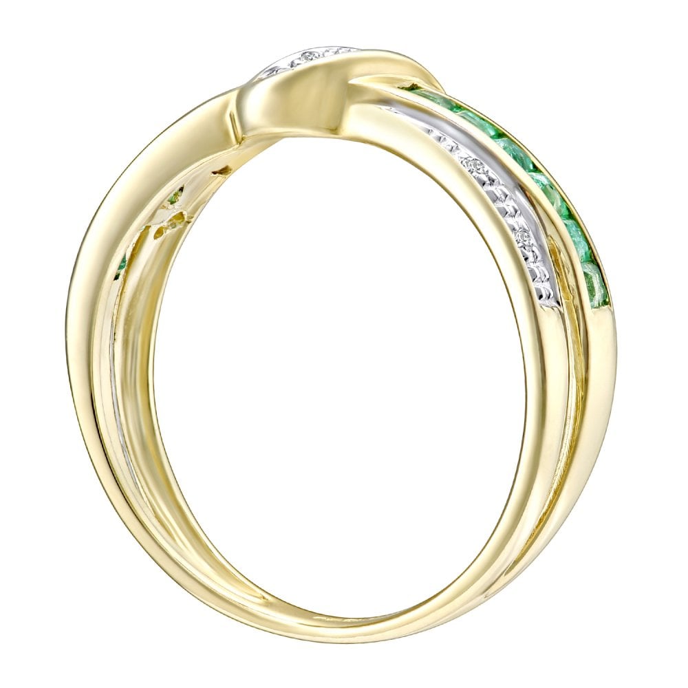 Square Emerald and - detail view | Prime Jewellery
