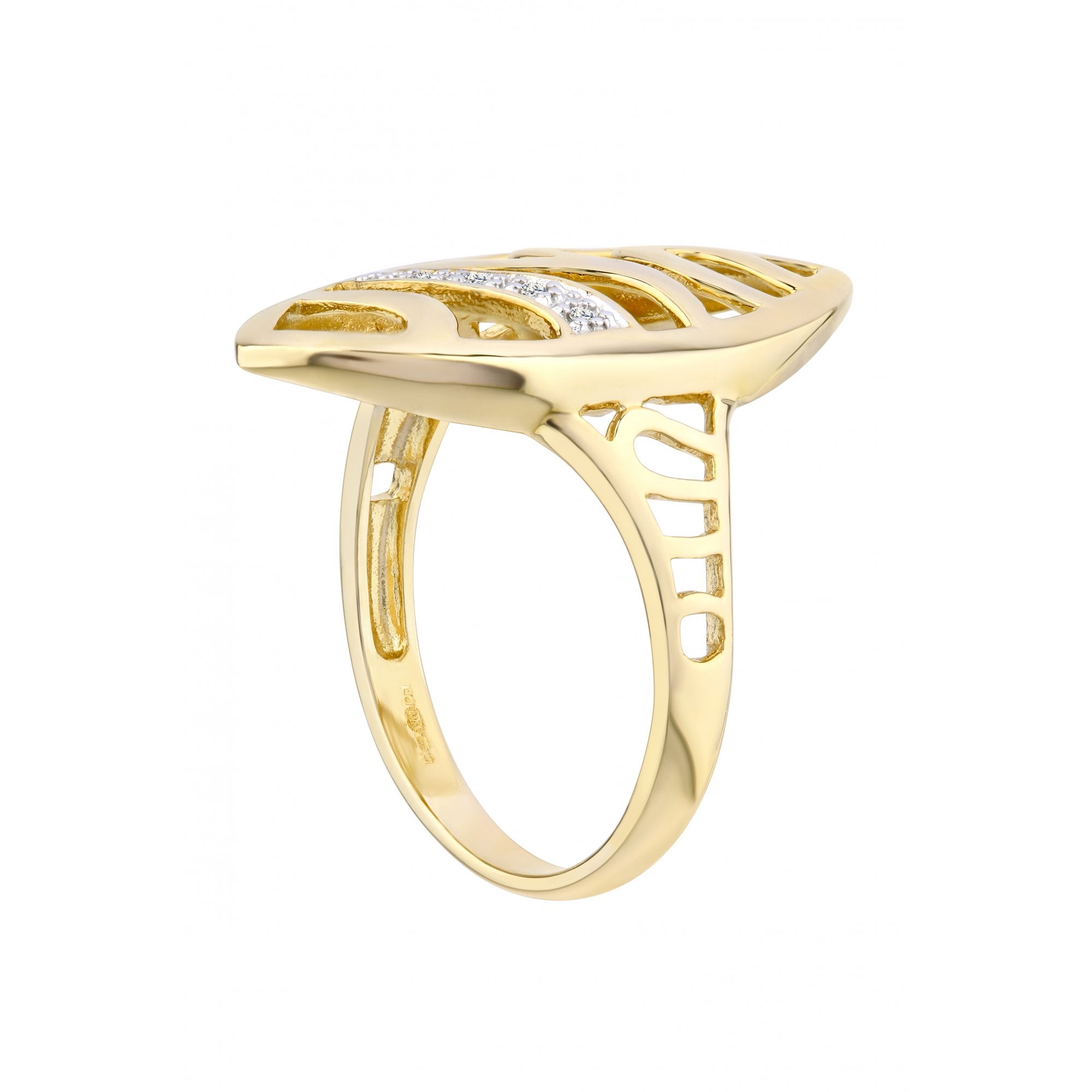 9ct Gold Natural Diamond Cocktail Ring