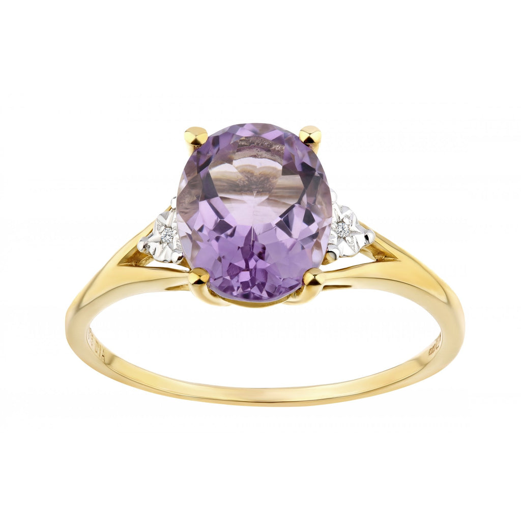 Oval Amethyst and - detail view | Prime Jewellery