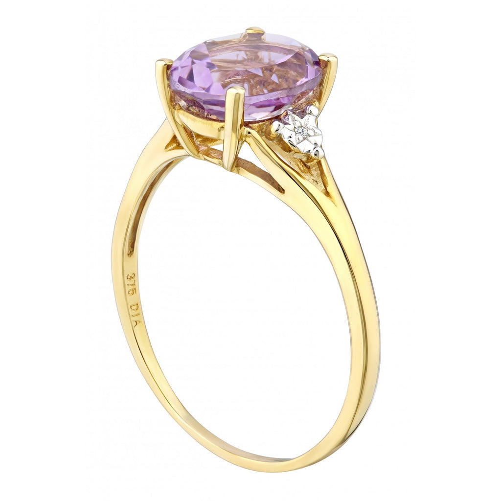 Oval Amethyst and - detail view | Prime Jewellery