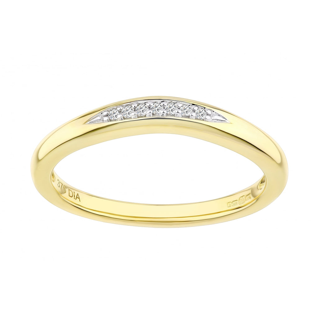 9ct Gold Natural Diamond Wedding Ring