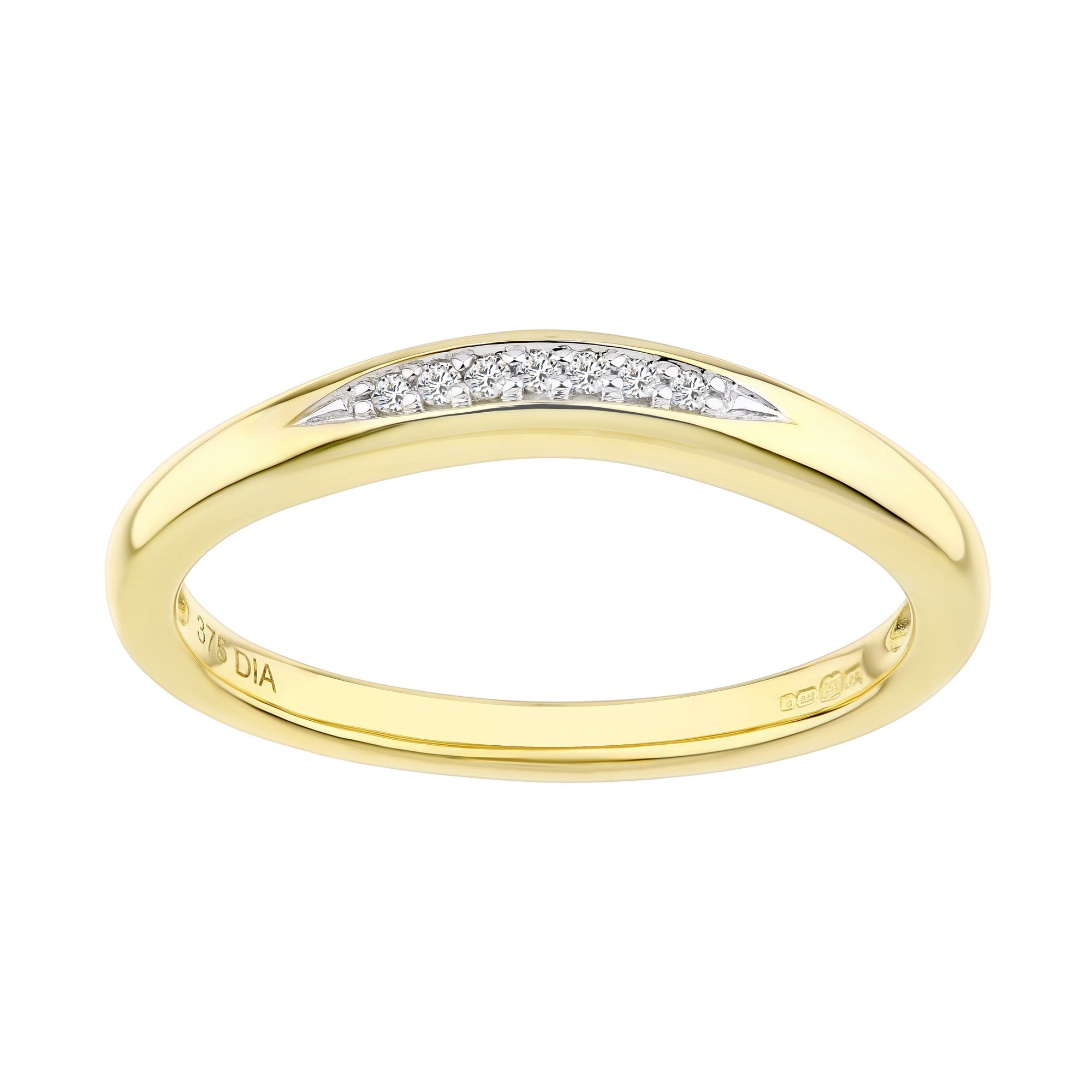 9ct Gold Natural Diamond Wedding Ring