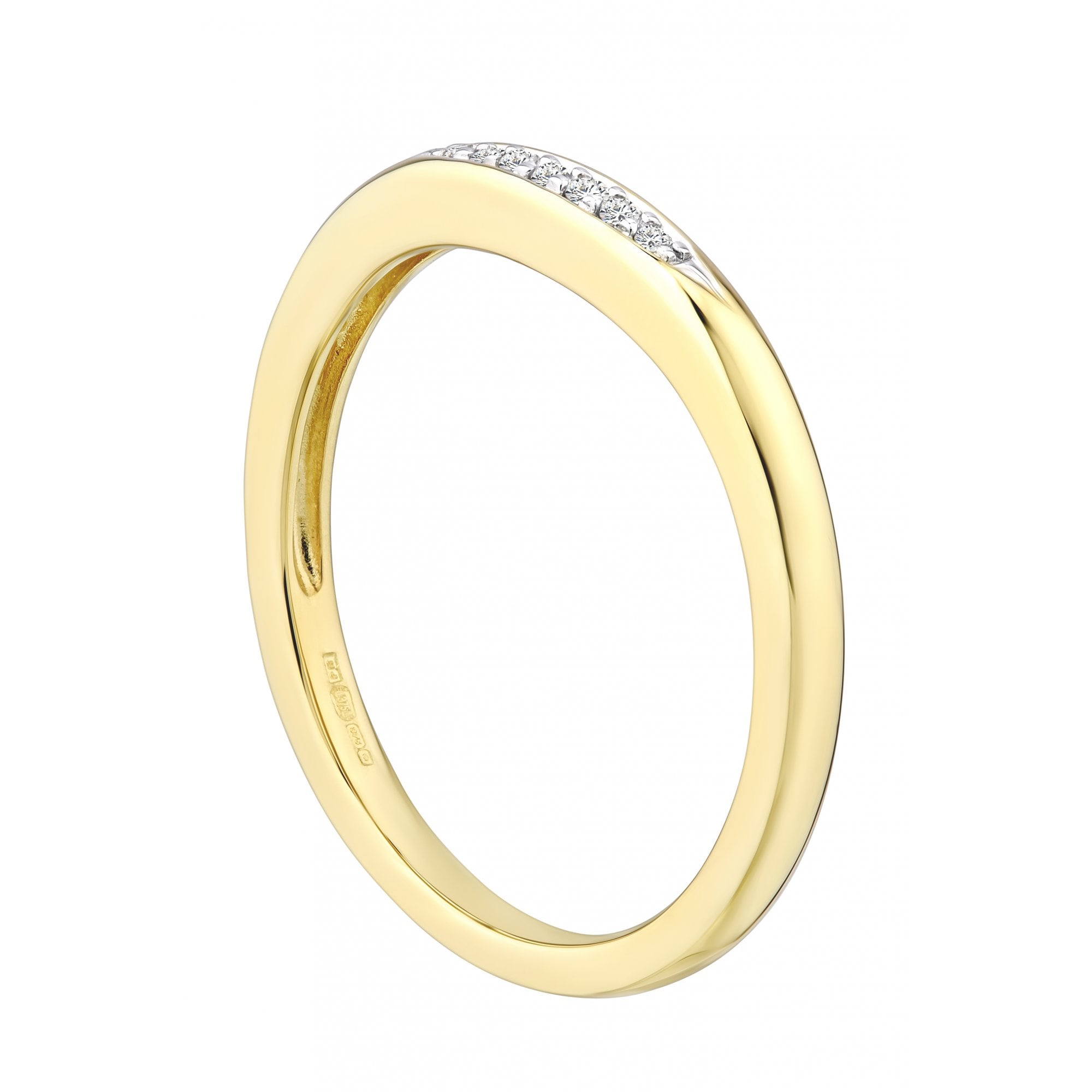 9ct Gold Natural Diamond Wedding Ring