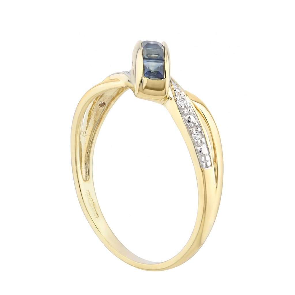 Blue Sapphire and - detail view | Prime Jewellery