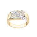 9ct Yellow Gold Stone Set Mens Signet Ring