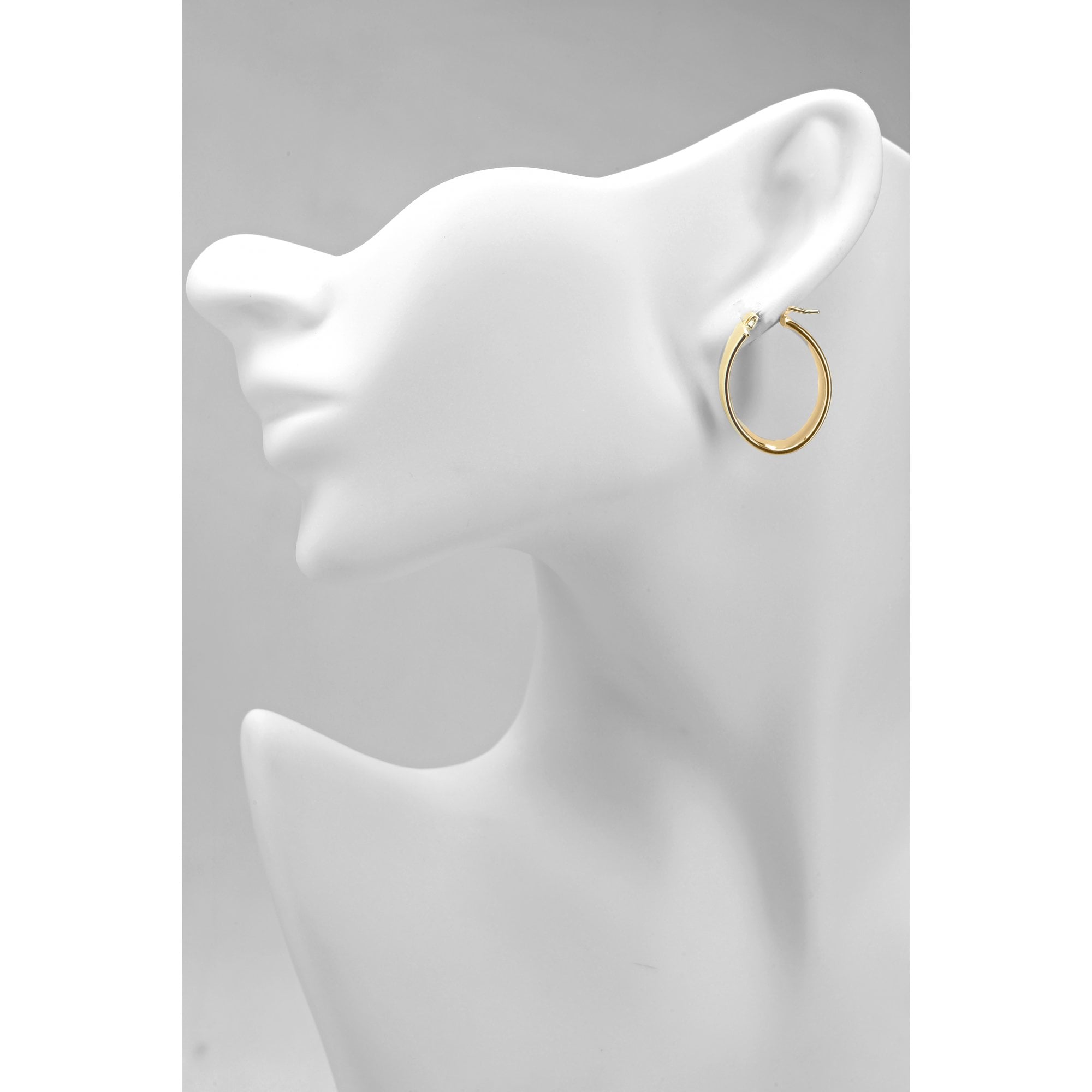 9ct Yellow Gold Oval Hoop Earrings