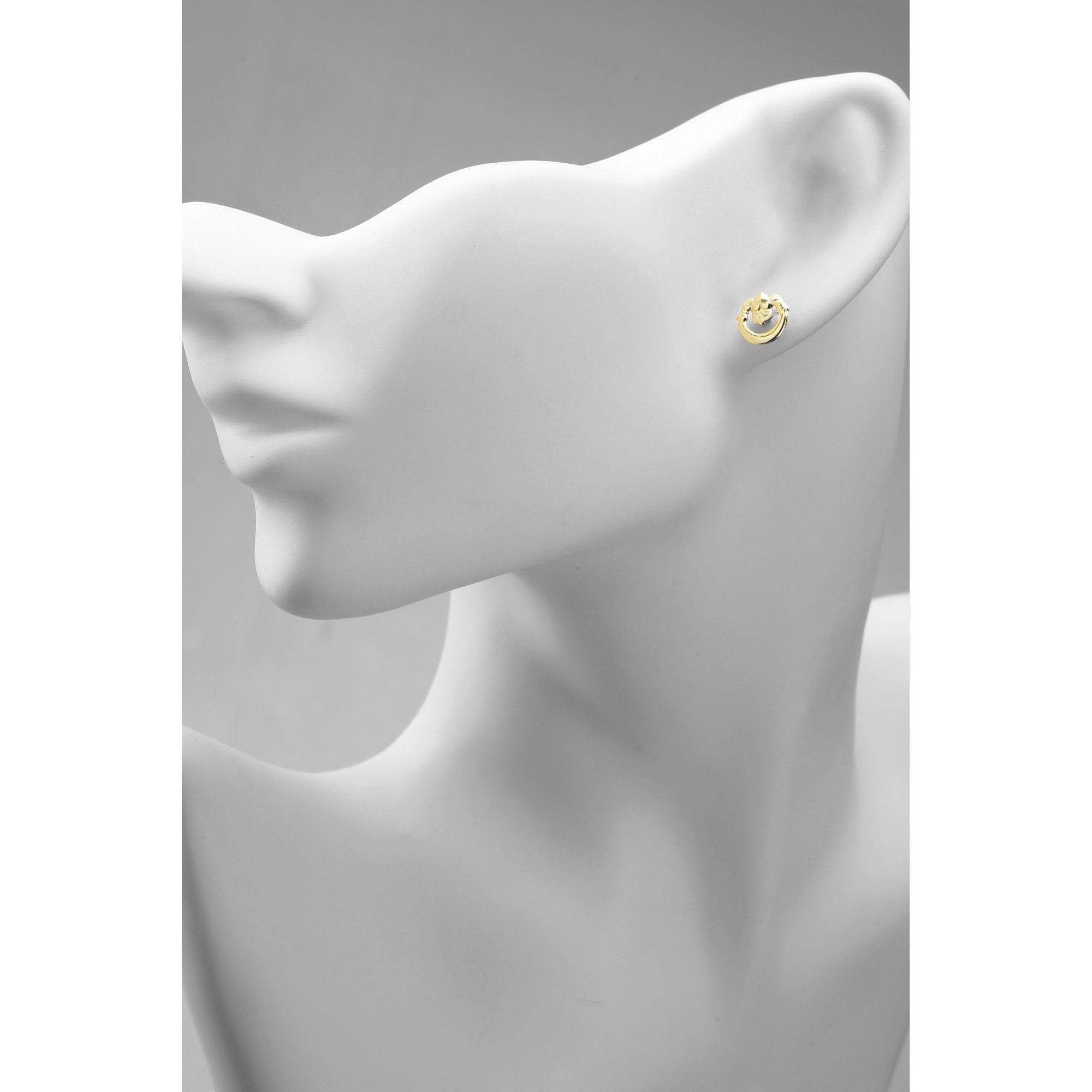Claddagh Stud Earrings - detail view | Prime Jewellery