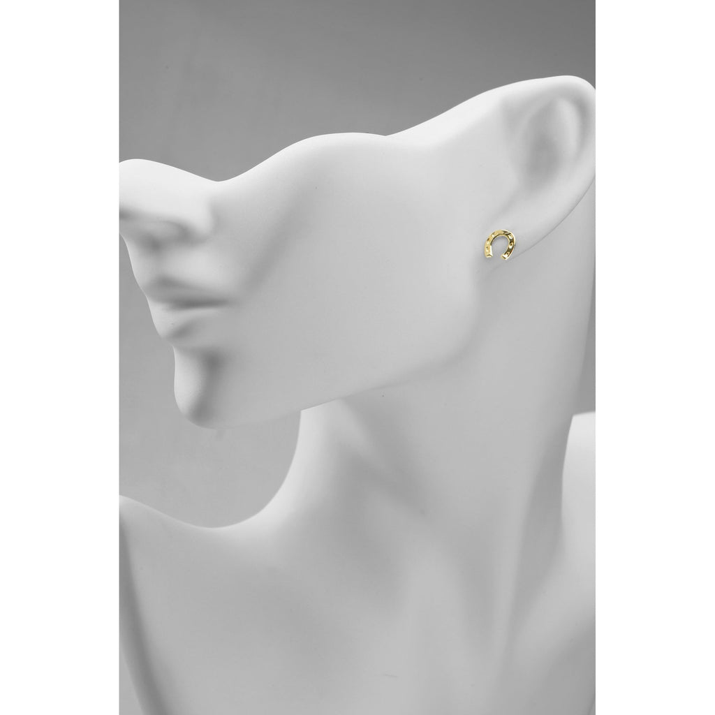 9ct Yellow Gold Horseshoe Stud Earrings