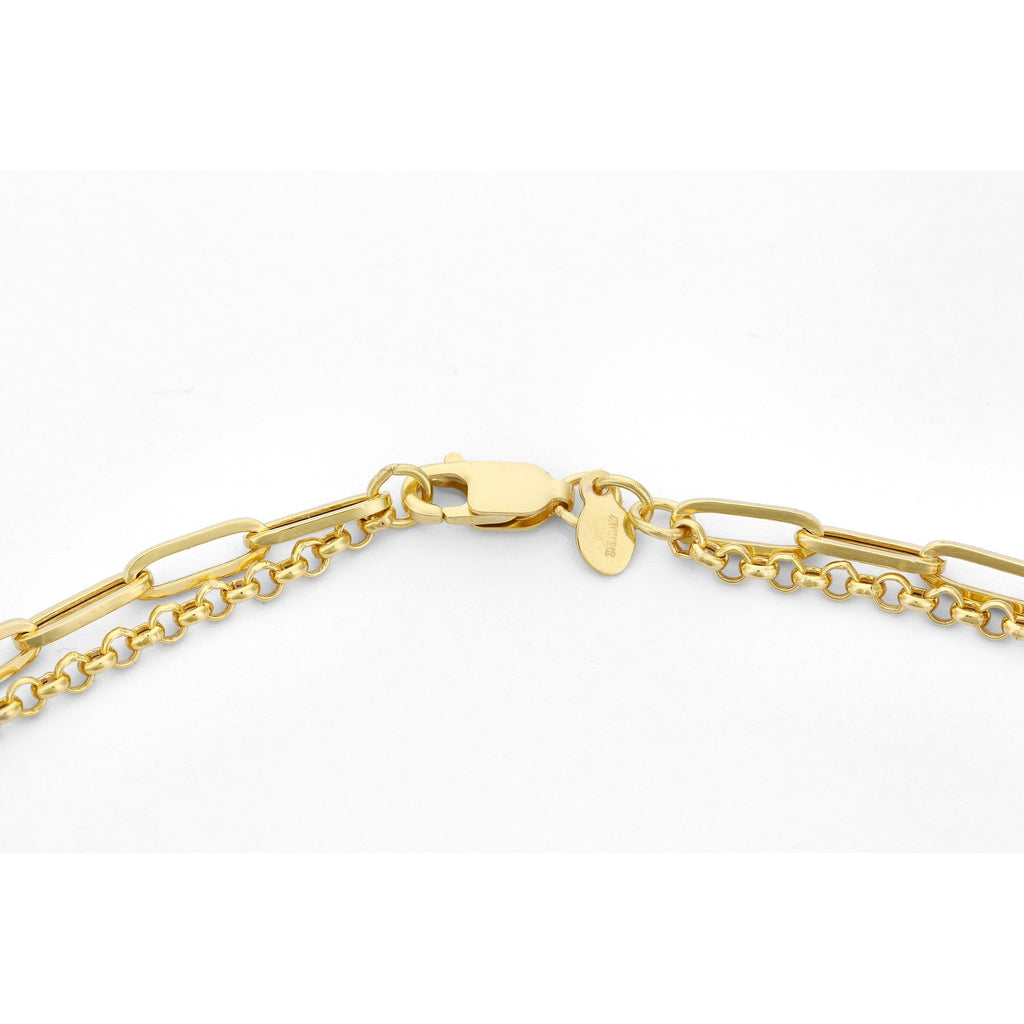 9ct Yellow Gold Belcher and Paper Layered Chain