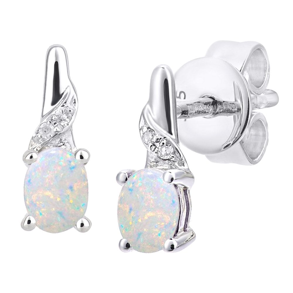 Opal Drop Earrings - detail view | Prime Jewellery