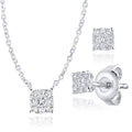 Diamond Halo Earrings 9ct White Gold | Prime Jewellery