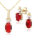 Ruby Solitaire Earrings 9ct Yellow Gold | Prime Jewellery