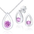 Pink Sapphire Earrings 9ct White Gold | Prime Jewellery