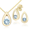 Blue Topaz Earrings 9ct Yellow Gold | Prime Jewellery
