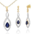Sapphire Earrings 9ct Yellow Gold | Prime Jewellery