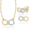 Diamond Infinity Earrings 9ct Yellow Gold | Prime Jewellery