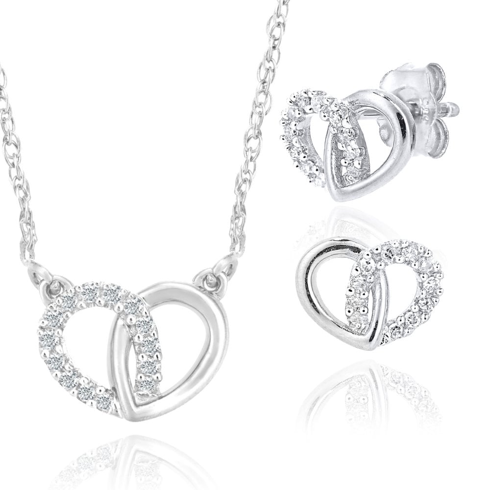 Diamond Infinity Earrings 9ct White Gold | Prime Jewellery