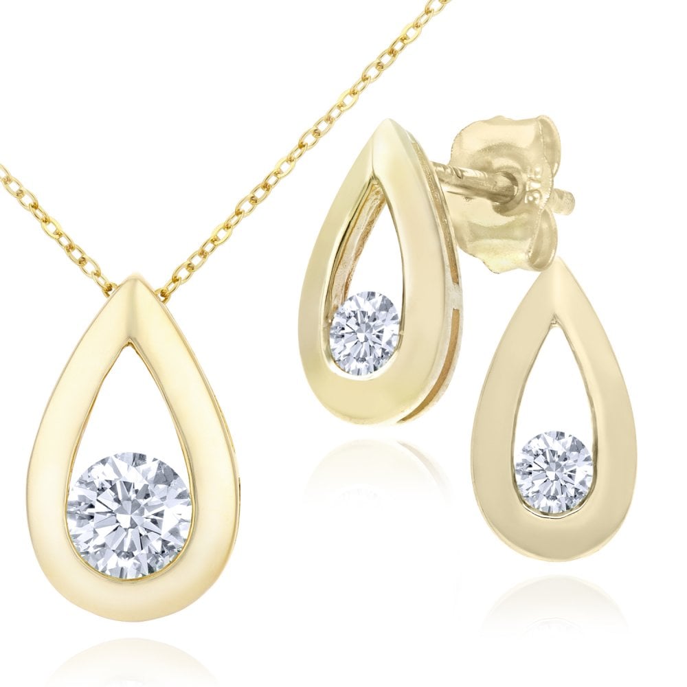 Diamond Earrings 9ct Yellow Gold | Prime Jewellery
