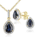 Sapphire Cluster Earrings 18ct Yellow Gold | Prime Jewellery