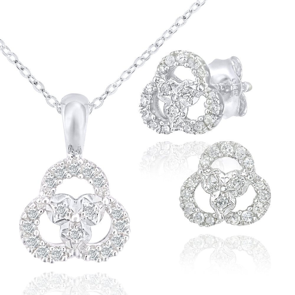Diamond Earrings 9ct White Gold | Prime Jewellery