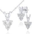 Diamond Trilogy Earrings 9ct White Gold | Prime Jewellery