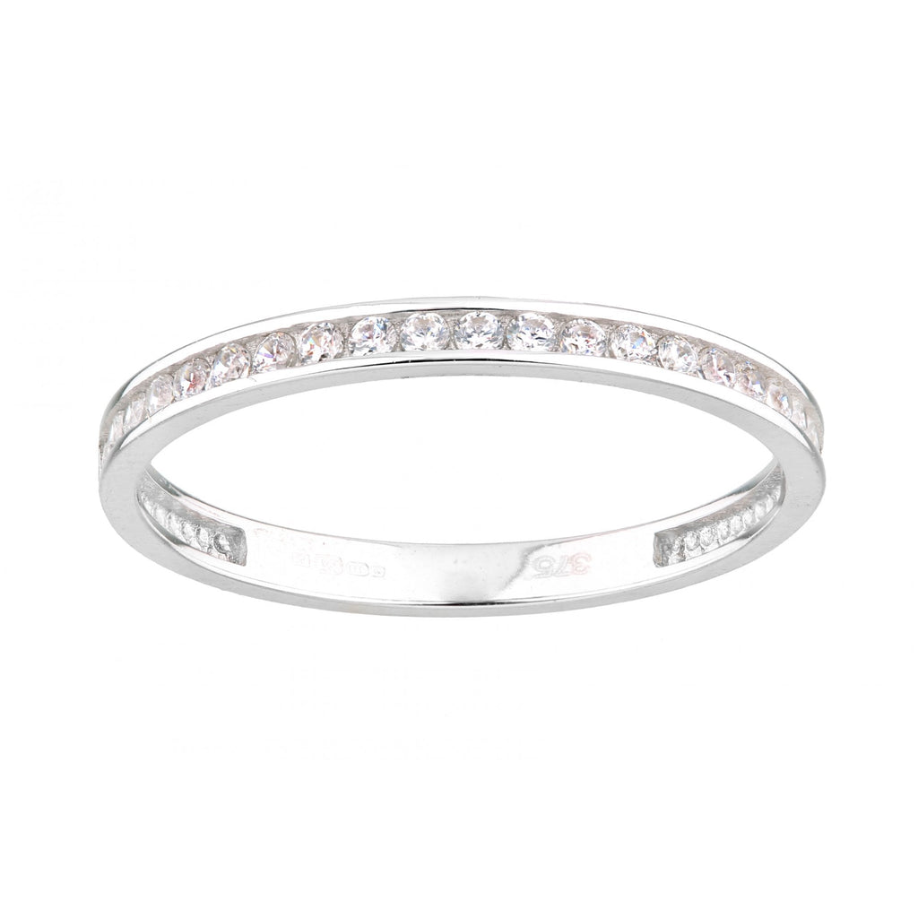 9ct White Gold Channel Set Eternity Ring