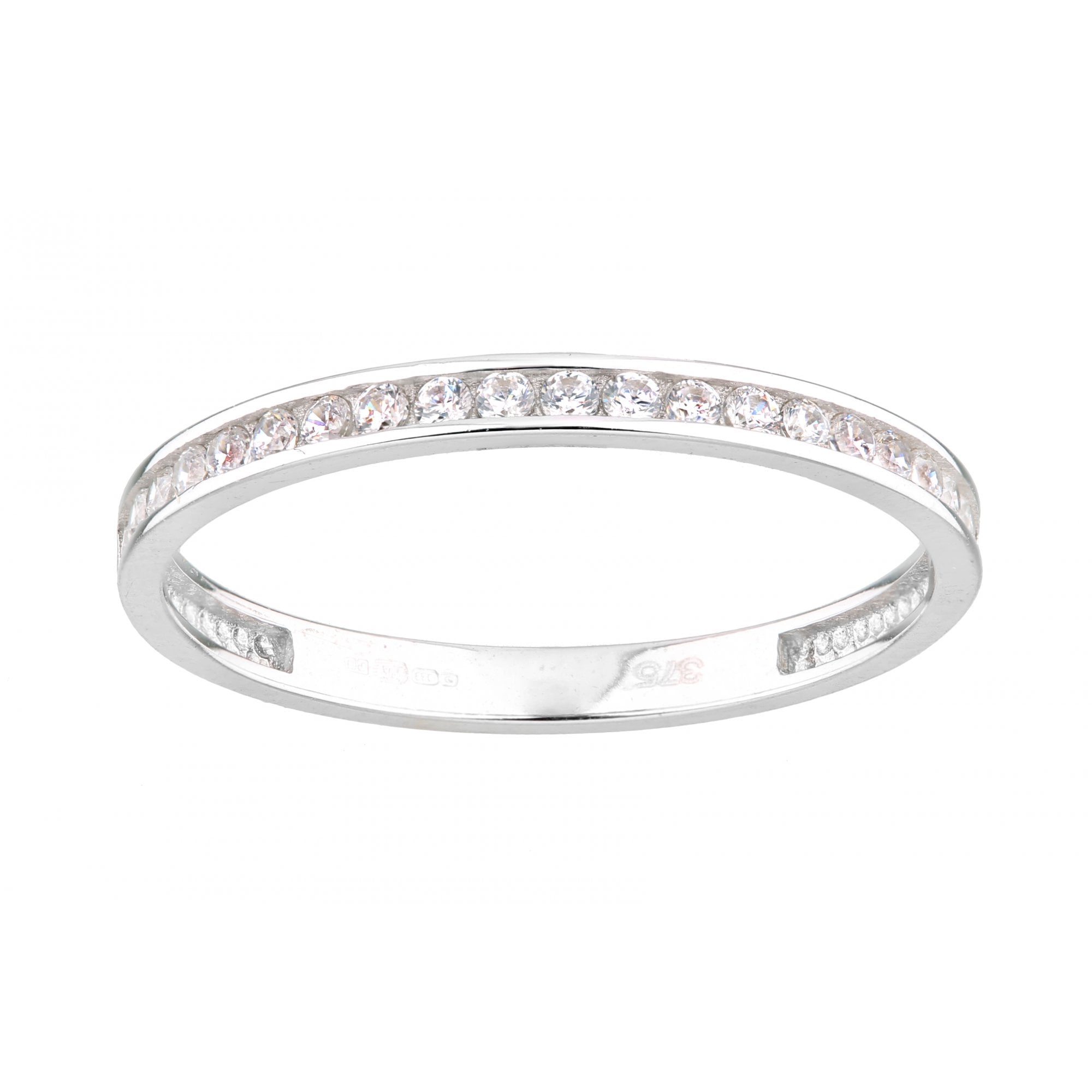 9ct White Gold Channel Set Eternity Ring