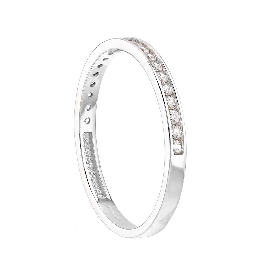 9ct White Gold Channel Set Eternity Ring