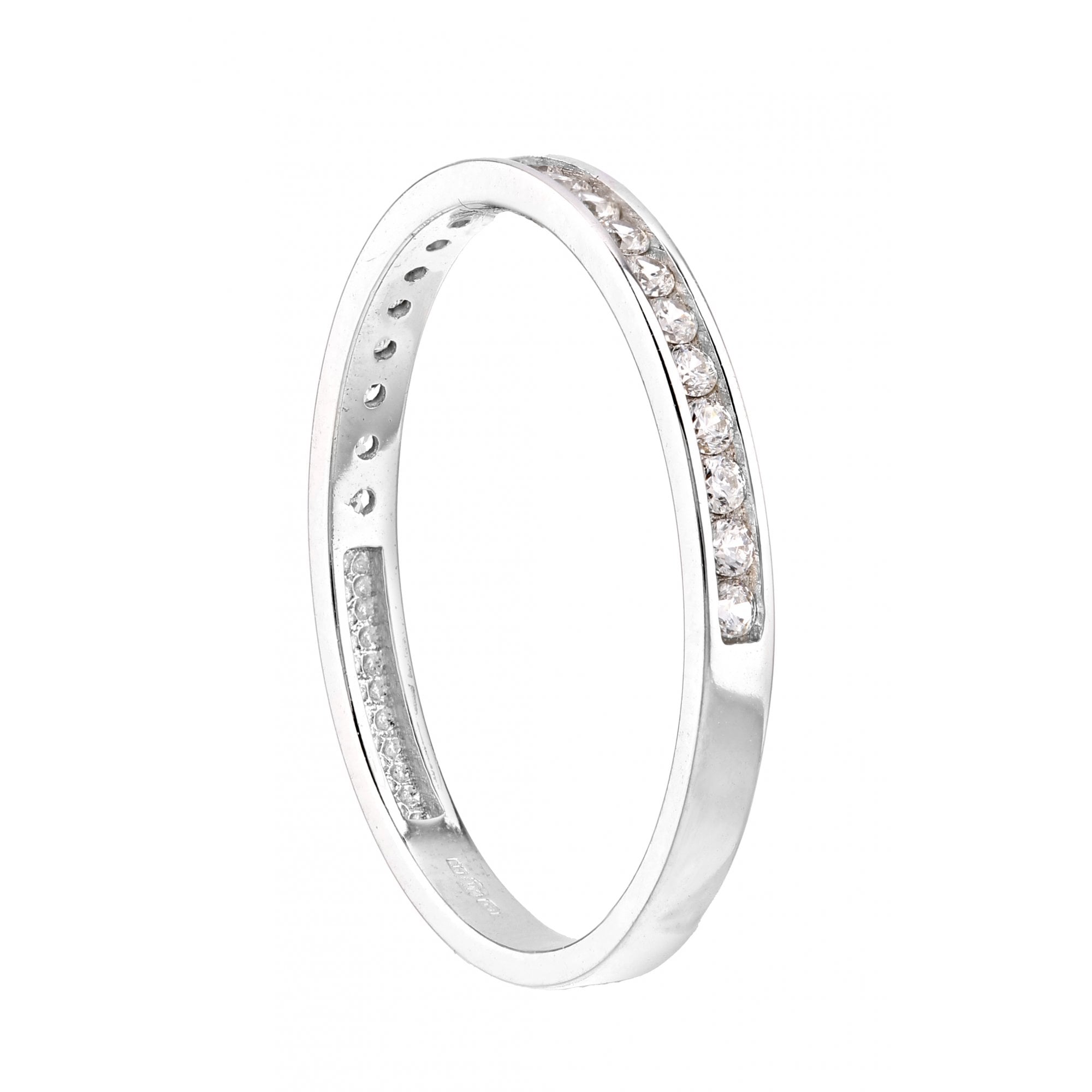 9ct White Gold Channel Set Eternity Ring