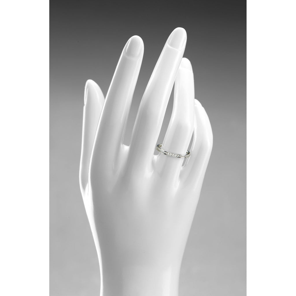 9ct White Gold Channel Set Eternity Ring