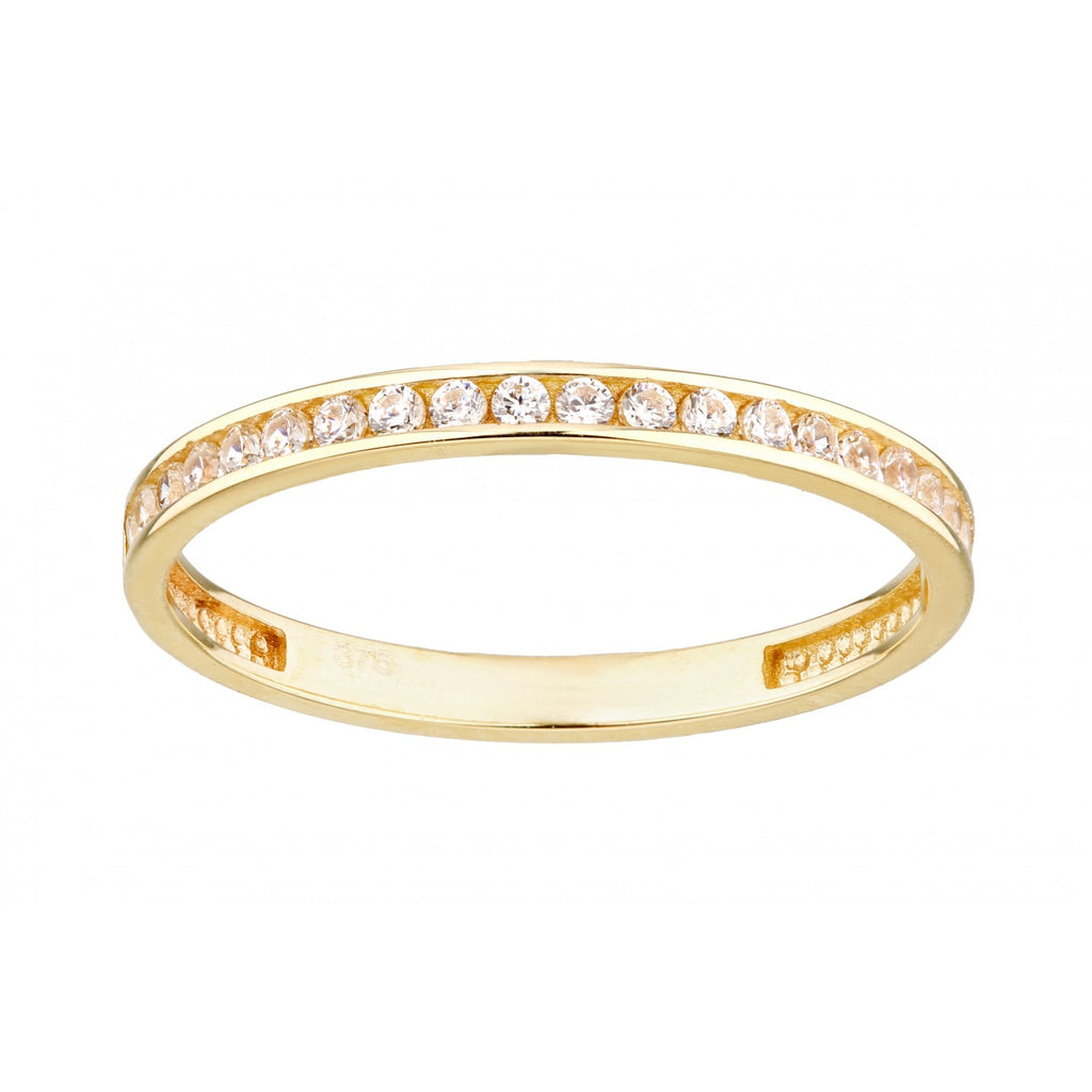 9ct Yellow Gold Channel Set Eternity Ring