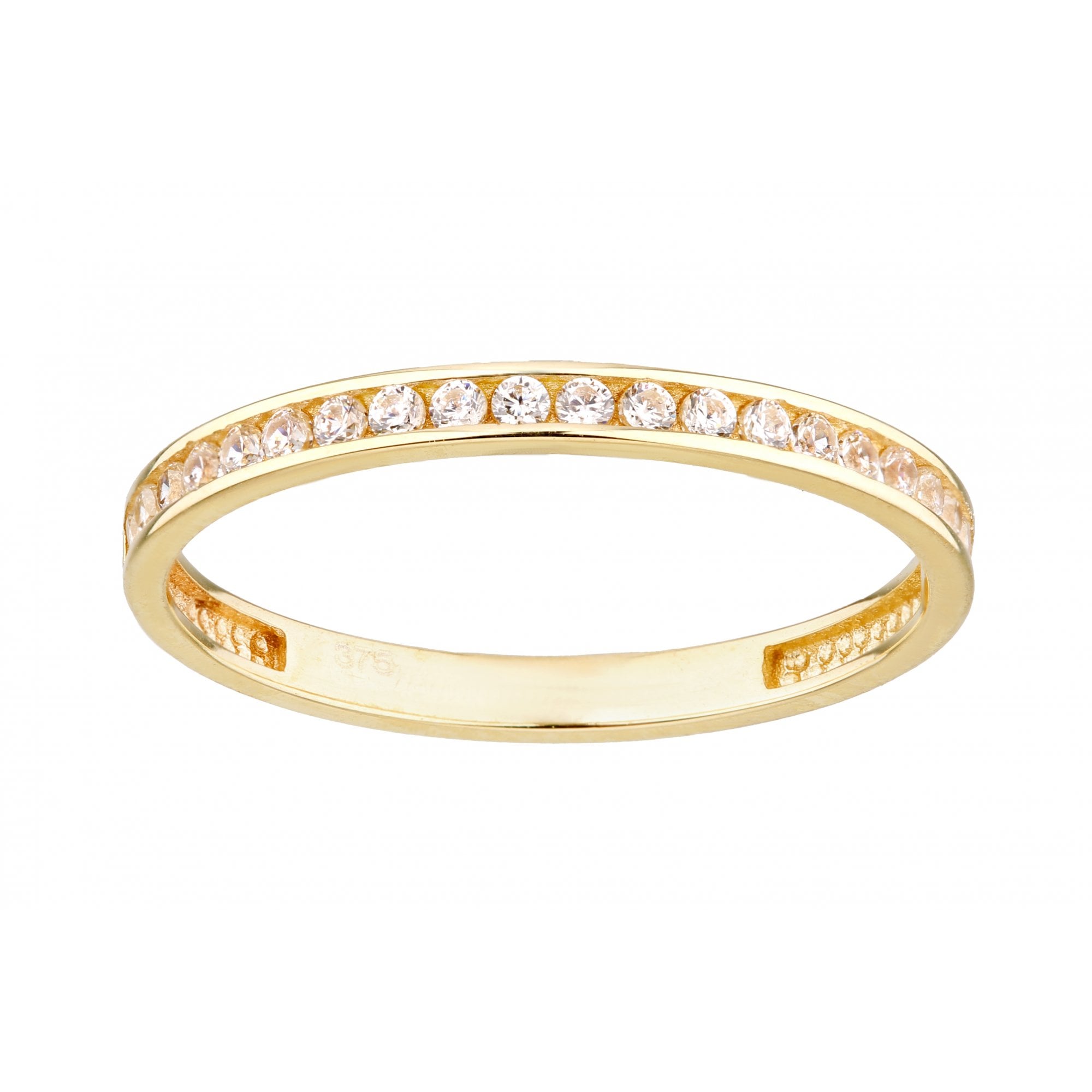 9ct Yellow Gold Channel Set Eternity Ring
