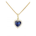 Sapphire Cluster Necklace 9ct Yellow Gold | Prime Jewellery