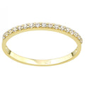 9ct Yellow Gold CZ Half Eternity Ring