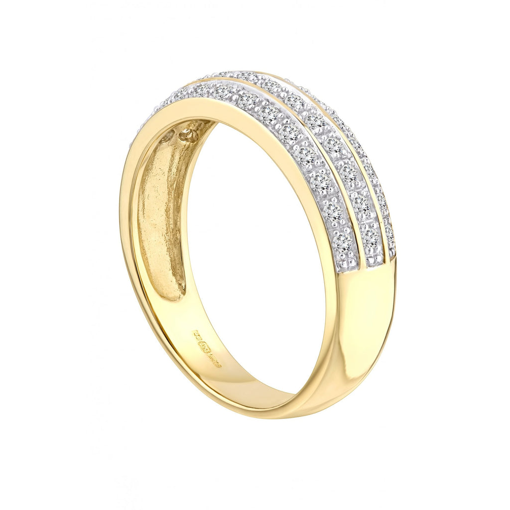 9ct Gold 0.25 Carat Natural Diamond Wedding Ring