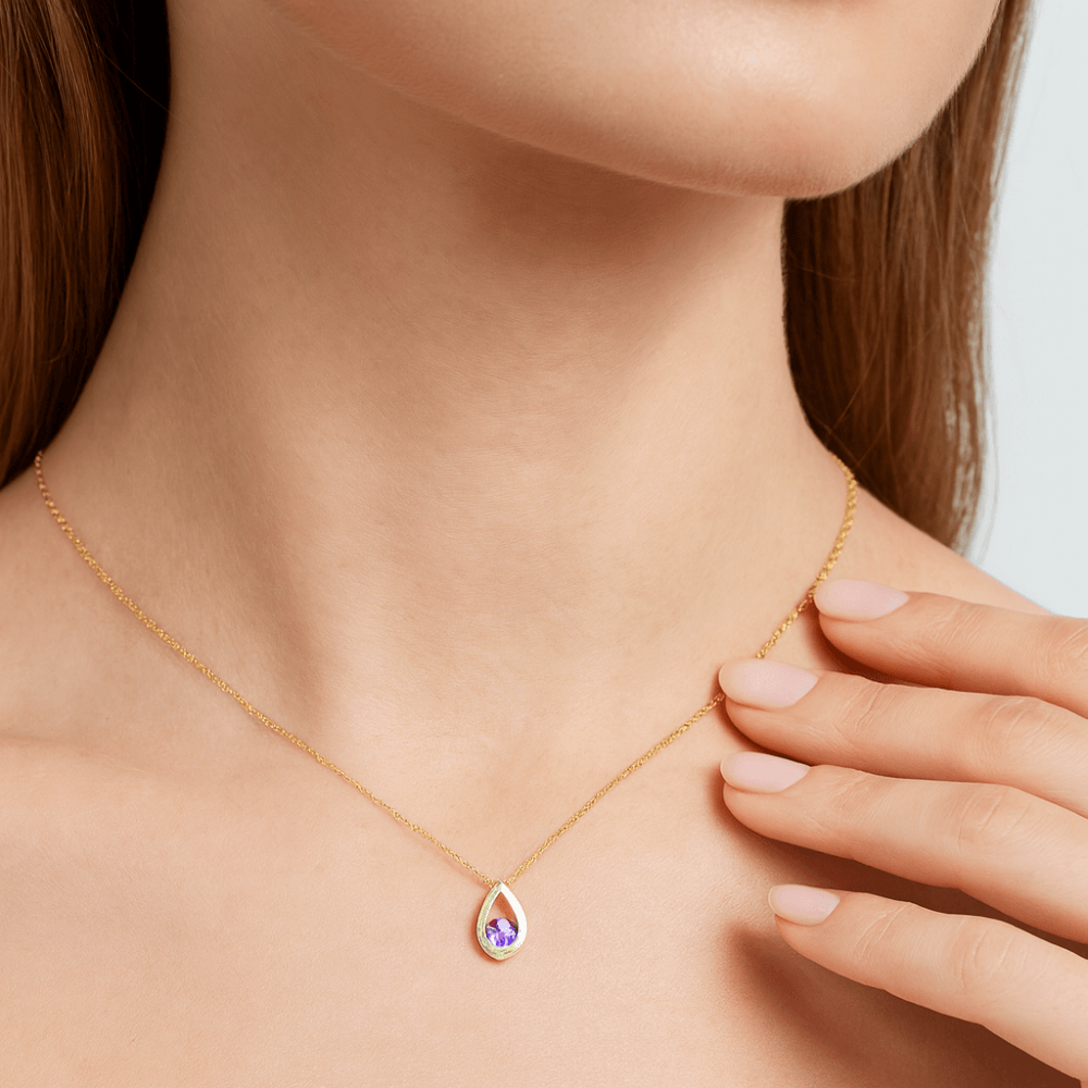 Amethyst Necklace - detail view | Prime Jewellery