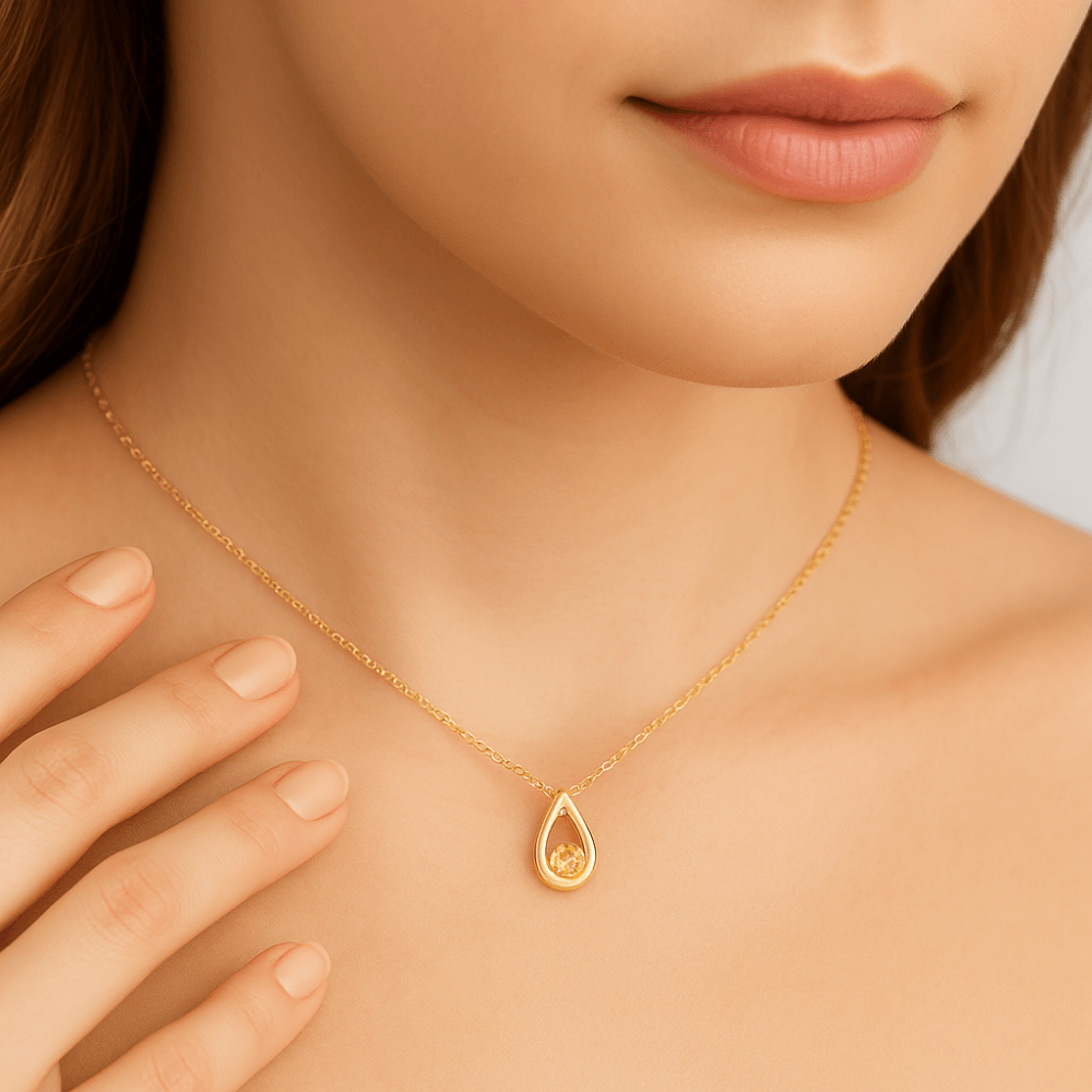 Citrine Necklace - detail view | Prime Jewellery