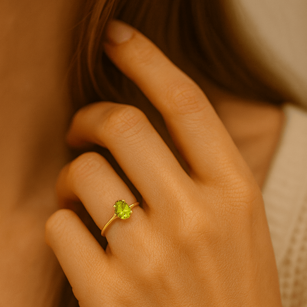 9ct Yellow Gold Peridot Ring
