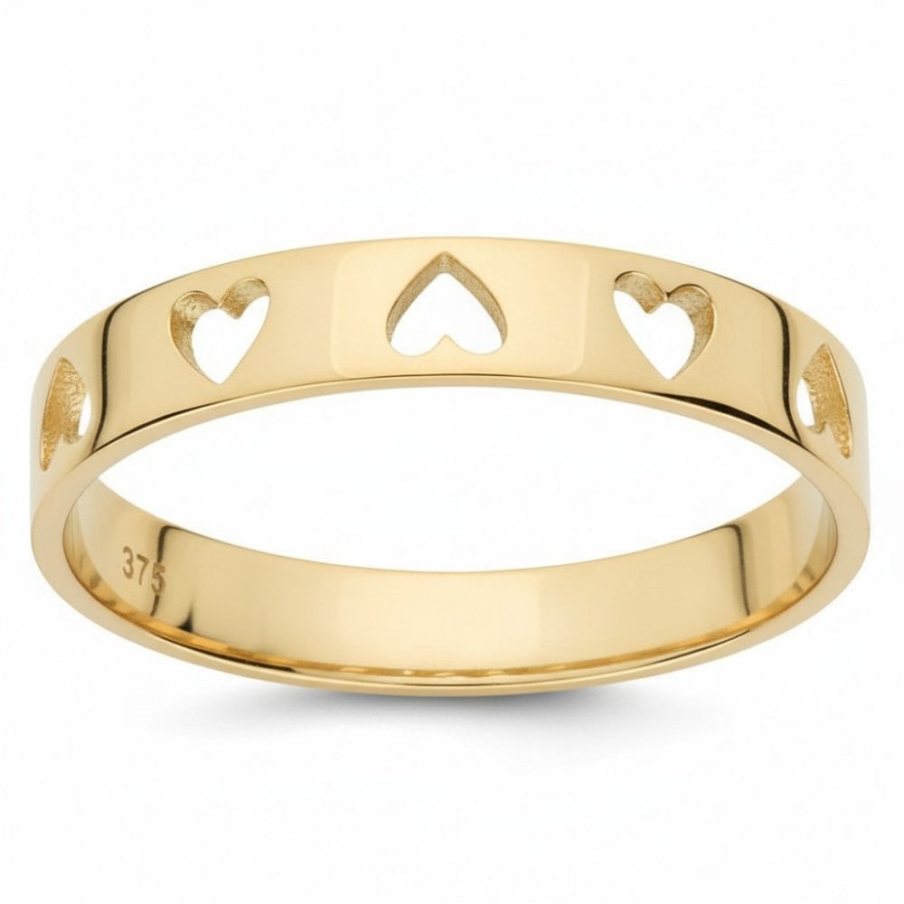9ct Yellow Gold Heart Ring