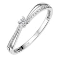 9ct White Gold Natural Diamond Engagement Ring, I1-I2 H-I