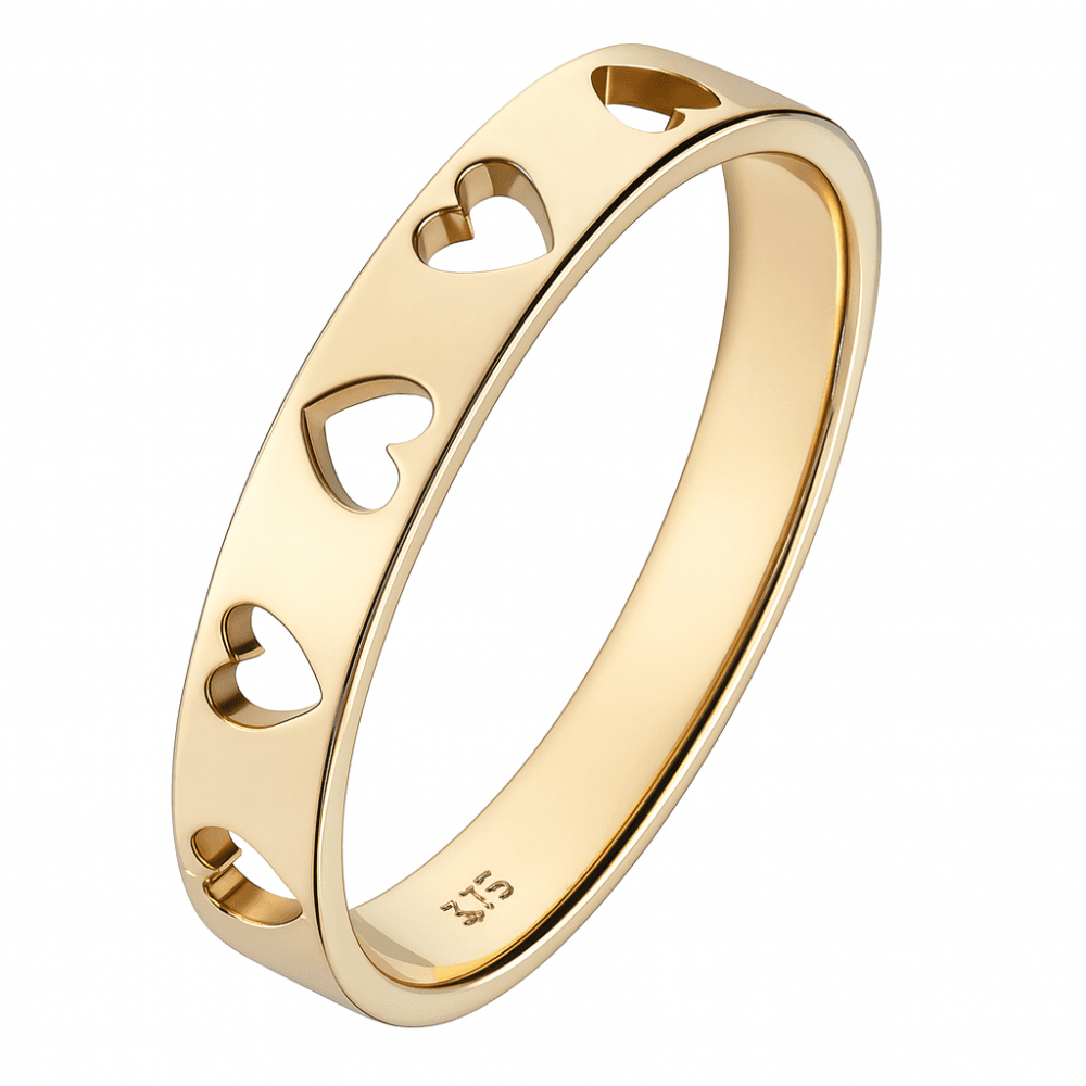 9ct Yellow Gold Heart Ring