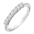 Diamond 7 Stone Engagement Ring 9ct White Gold | Prime Jewellery
