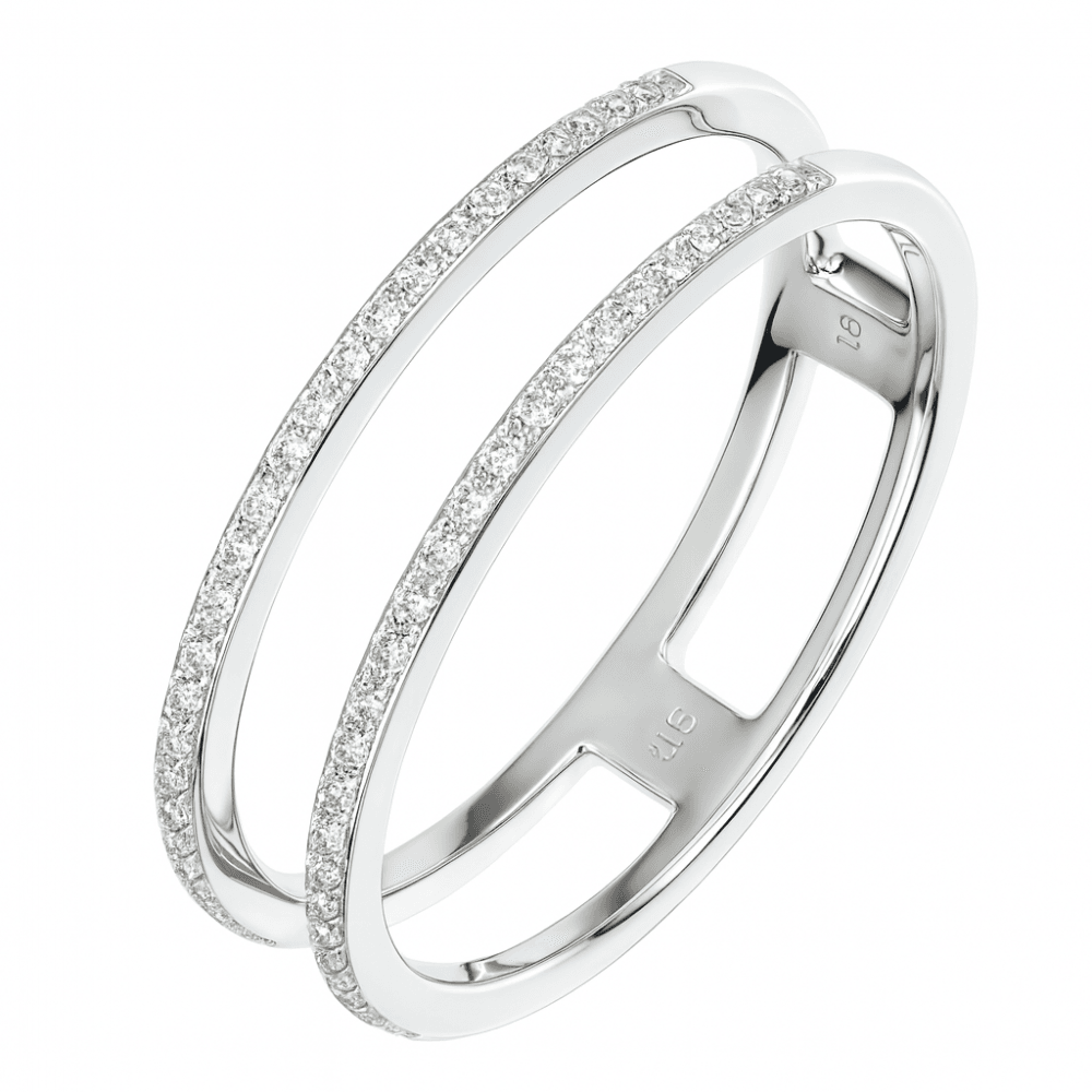 Diamond Stacker Eternity Band Ring 9ct White Gold | Prime Jewellery