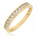 Diamond Channel Set Eternity Band Ring 9ct Gold | Prime Jewellery